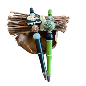 Golden Girls Handmade Beaded Pen Duo of and Decorative Pens